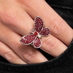 NWT Red Butterfly Adjustable Ring(Last One)